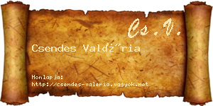 Csendes Valéria névjegykártya