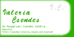 valeria csendes business card
