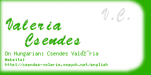 valeria csendes business card